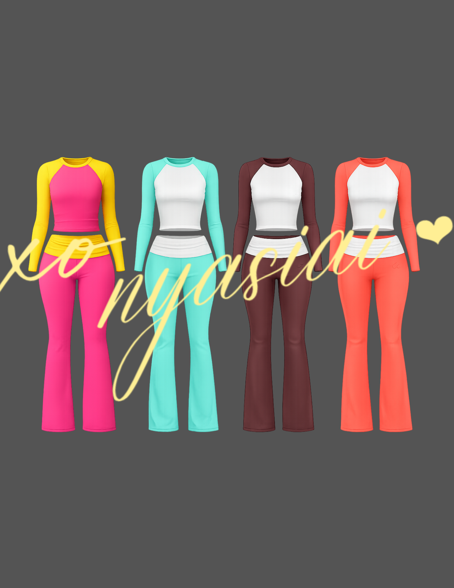 Two piece set mockups