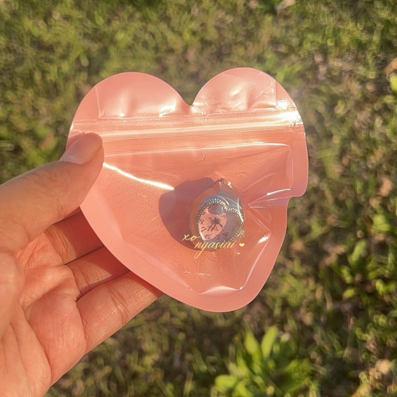 Heart watch ring