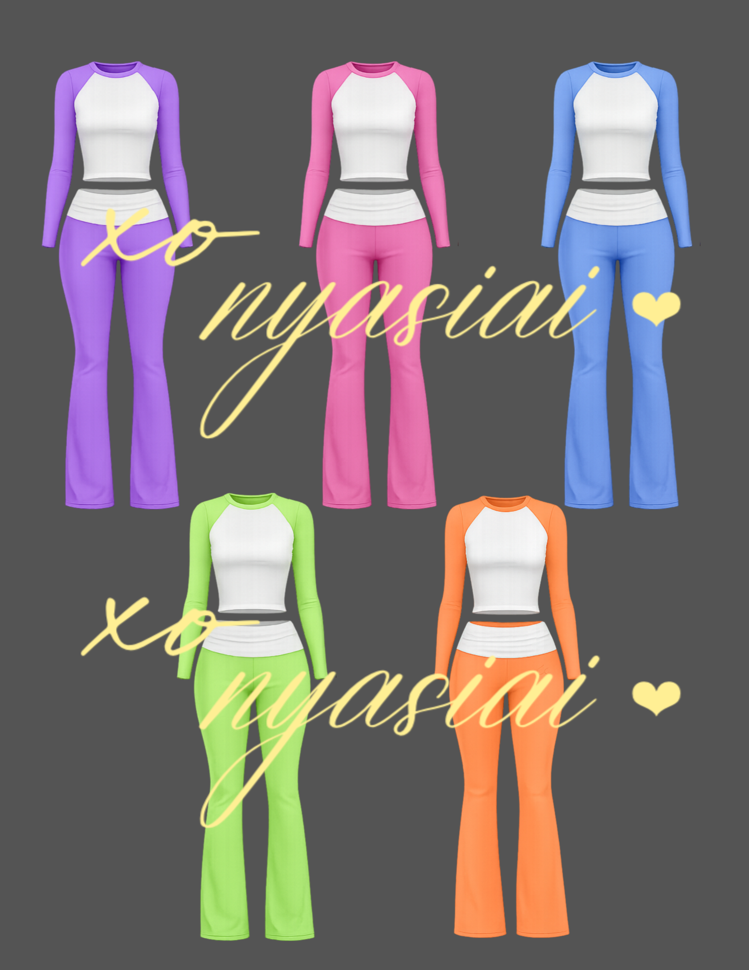 Two piece set mockups