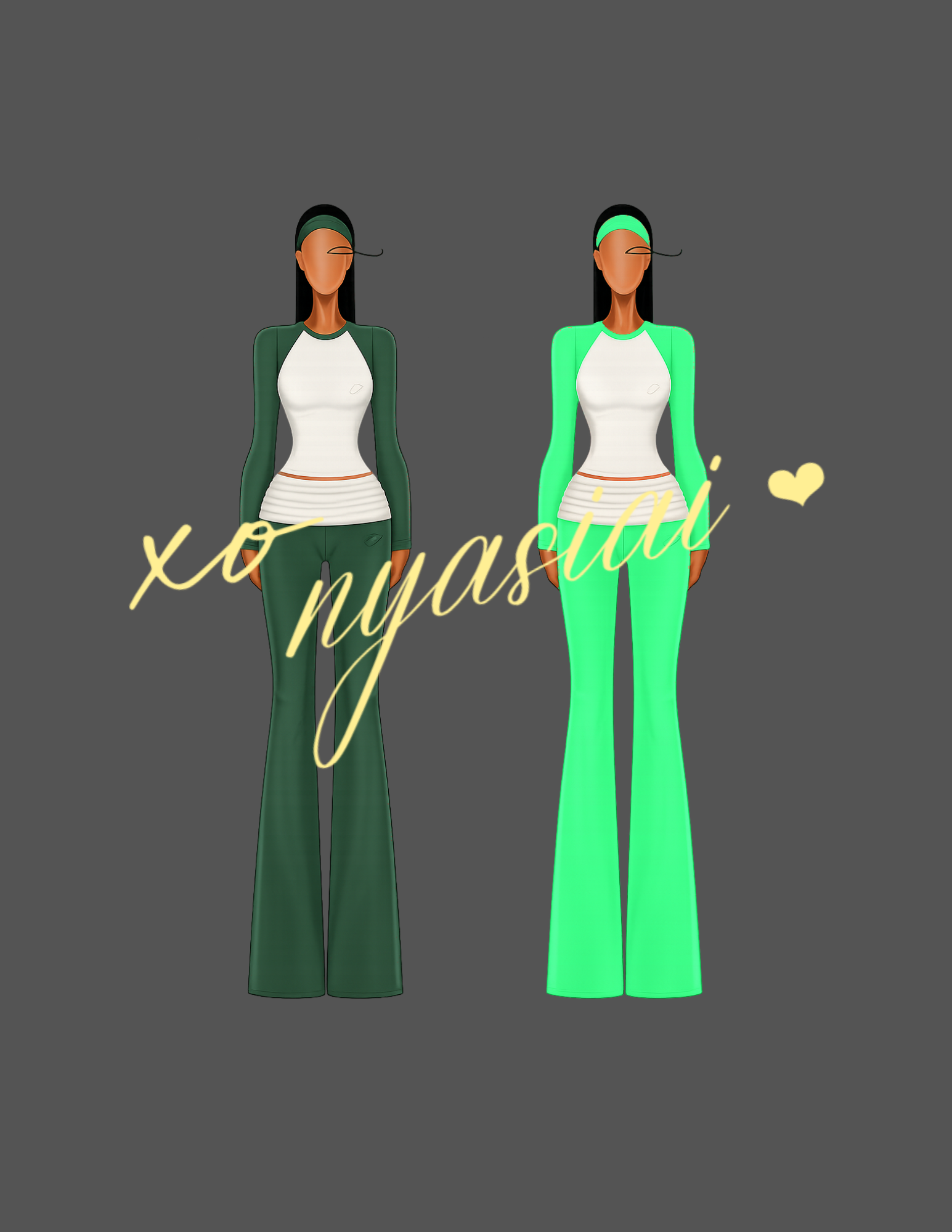 Two piece set mockups
